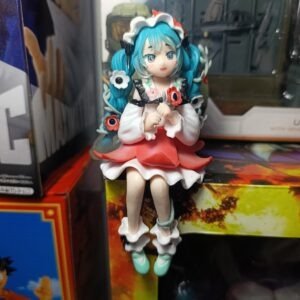 Miku sentada flores